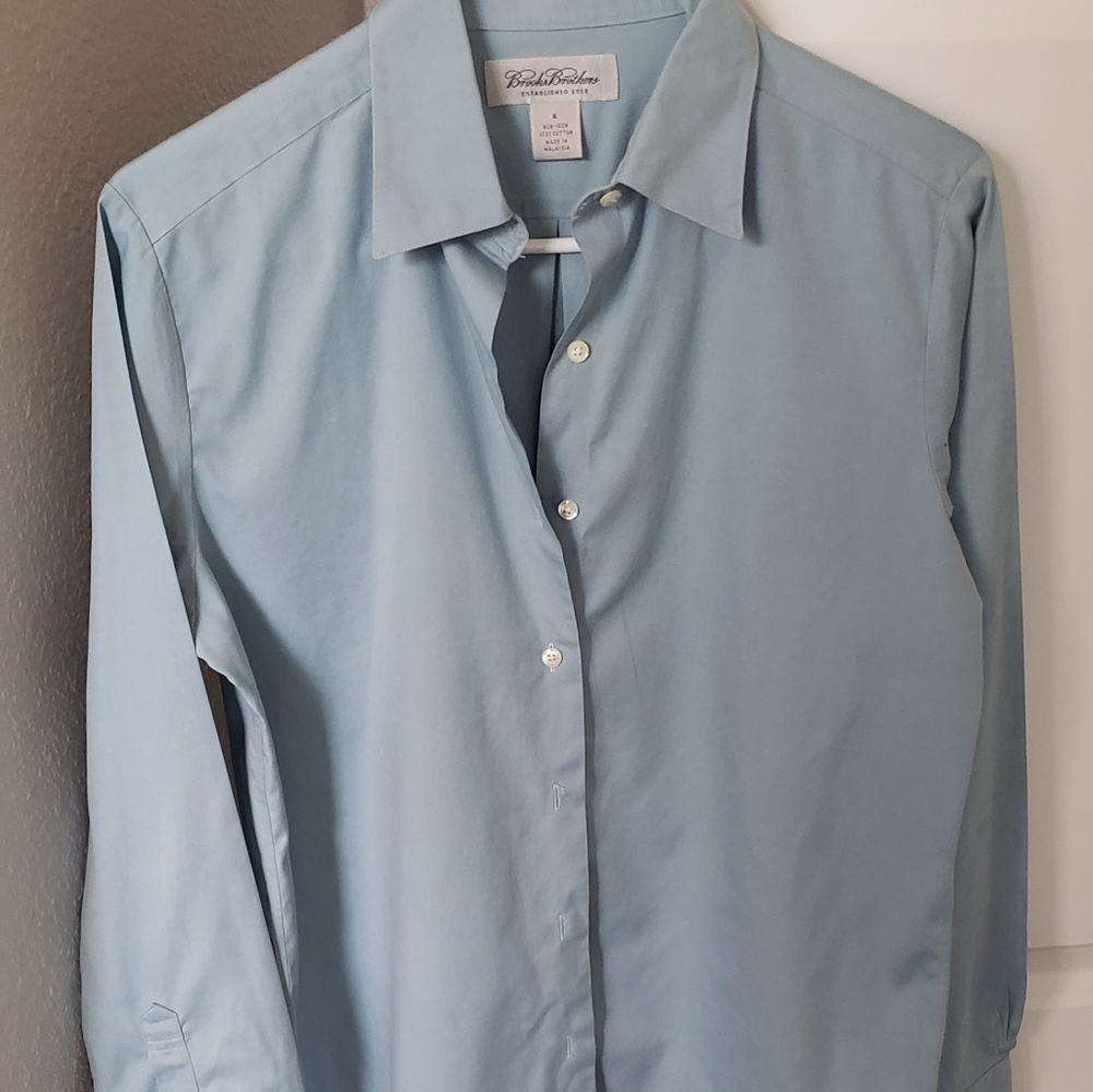 Brooks Brothers blue button down blouse